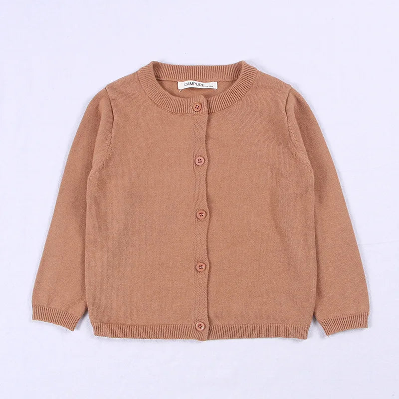 Girls Cardigan Baby Children Knitted Cardigan Sweater Boys Girls Candy Color Clothing Kids Spring Autumn Outer Wear