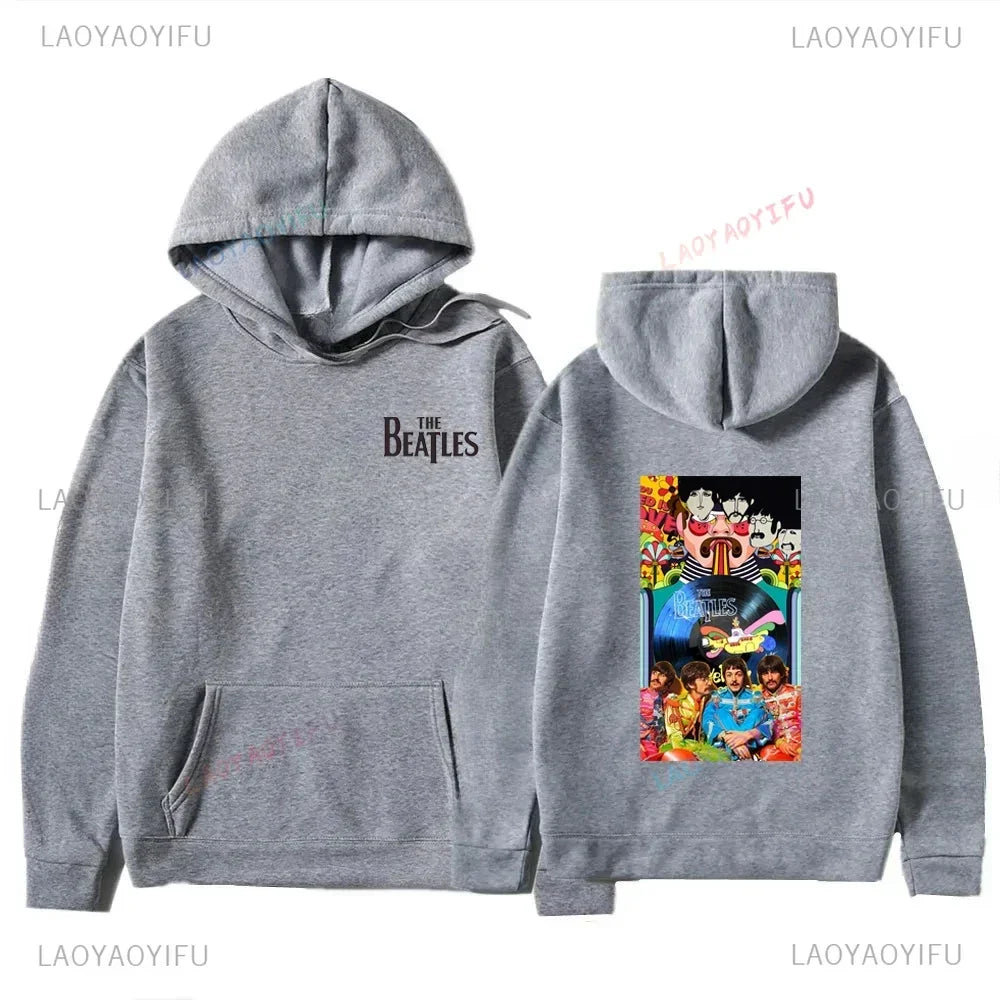 The B-Beatles Metal Rock Band Hoodie Men Women High Quality Sweatshirt Autumn Oversized Pullovers Autumn and Winter Long Sleeve