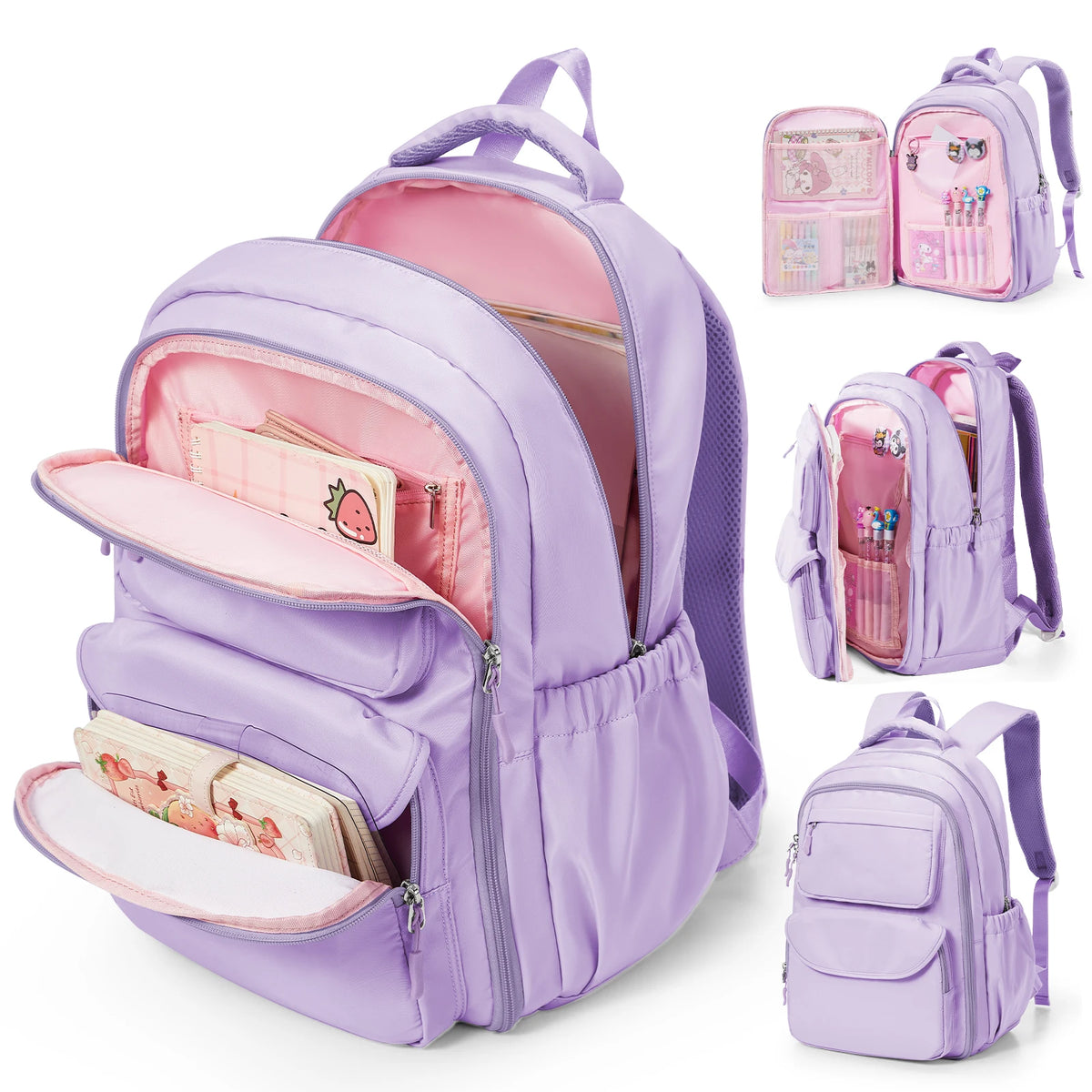 Backpack Children from 8 Years，School Backpack for Girls from Elementary to Teen Years，Boys Lightweight Multi-Pocket School Bags