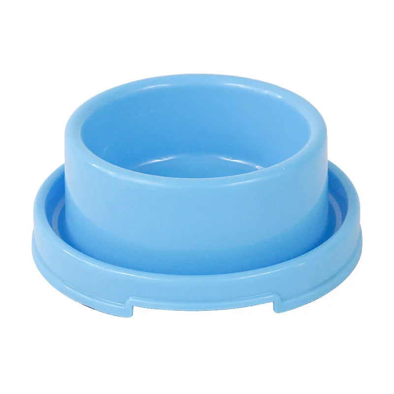 Round Pet Single Bowl for Dogs Cats Food Water Feeding Non-Slip Fixed Stable Feeder Dish Durable Pet Feeding Supplies