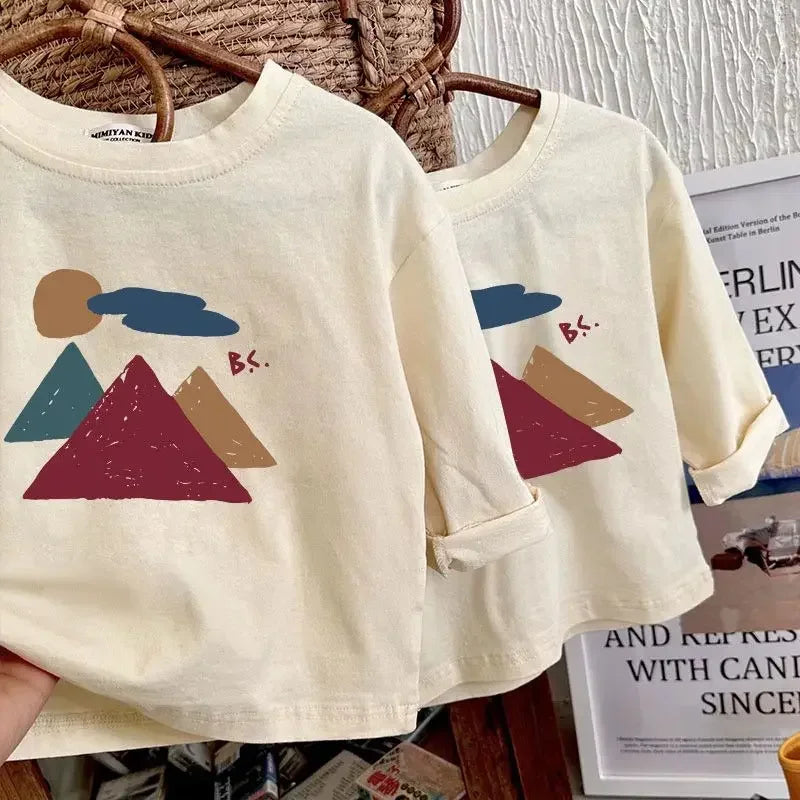 Kids Undershirts Spring New 2025 Long Sleeve Cotton Fashion Korean Casual Simple Style