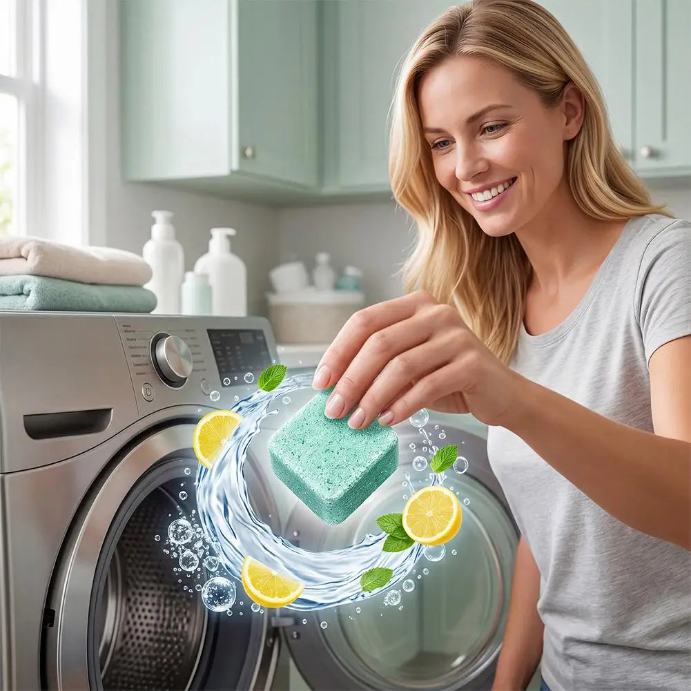 Washing Machine Cleaner for Pet Owners Eliminating Pet Odors Remove Pet Hair Cleaning Washing Machine Slots Cleaning Agent 12PCS