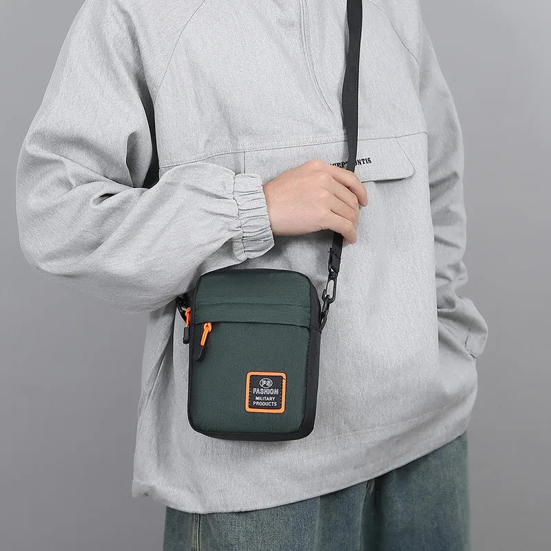 Men's Business Shoulder Bag Casual Man's Messenger Bag Durable Male Handbag Waterproof Oxford Cloth Bag Mini Mobile Phone Bags