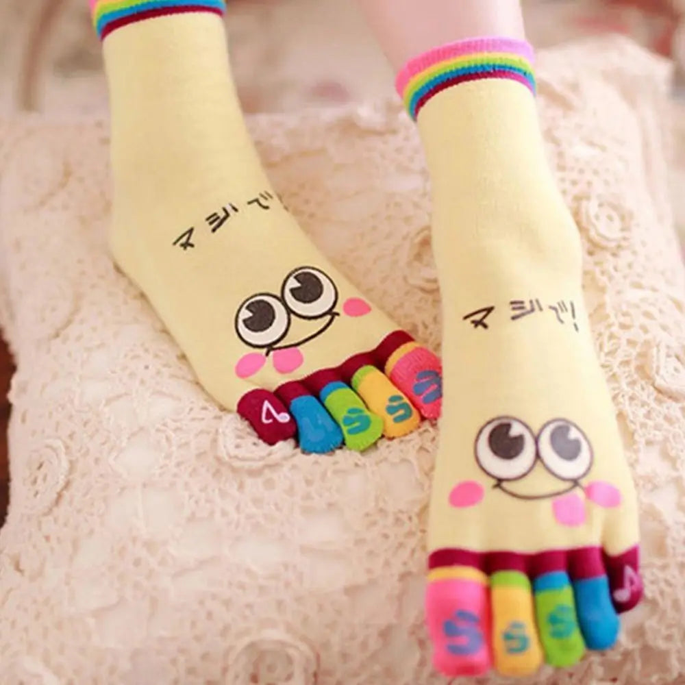 Anti-slip Five Finger Socks Kids Cotton Mesh Breathable Children Accessories Sport Split Toe Hosiery