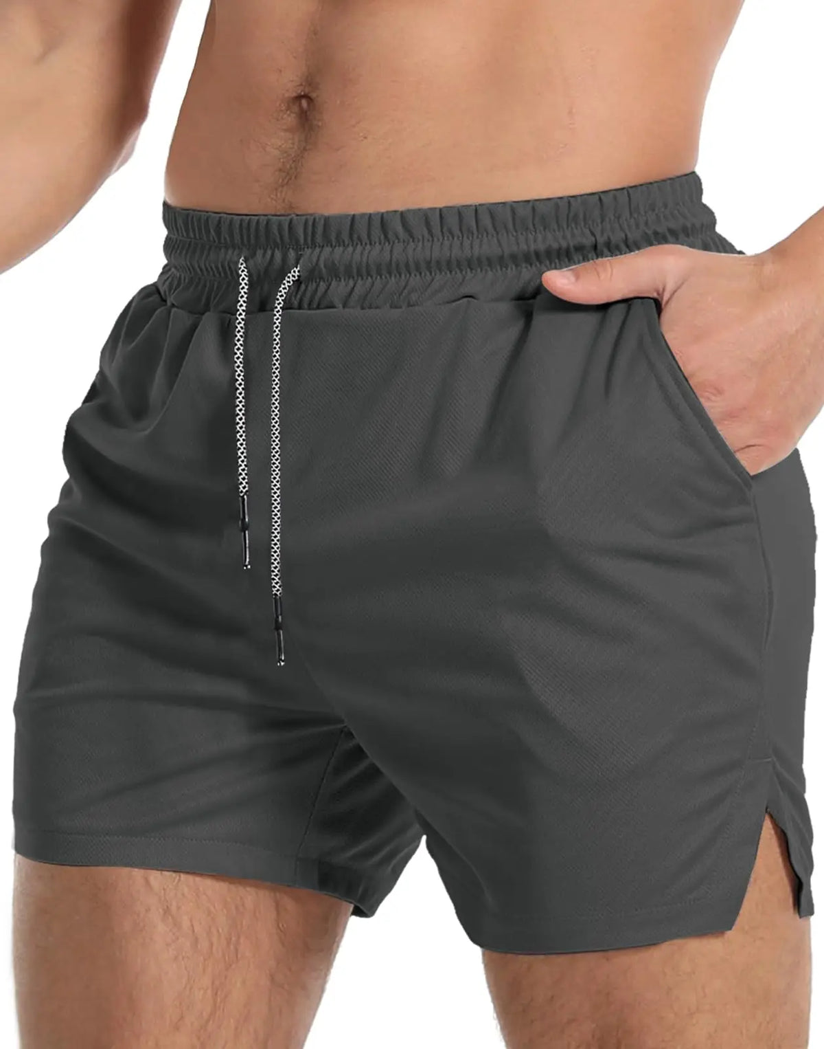 Men's sports shorts, fitness pants, casual running shorts, mesh quick-dry breathable training shorts for marathon