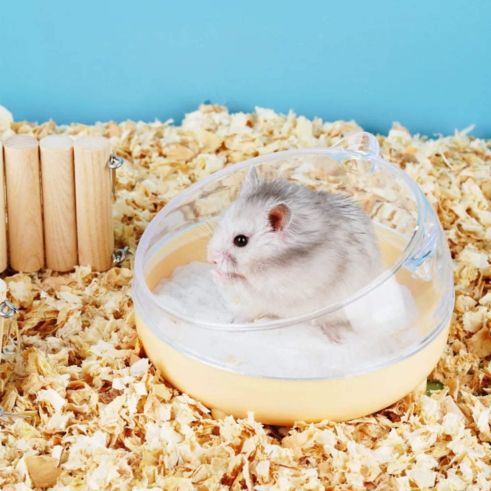 Pet Accessories Transparent For Mice Rabbit Pets Hamster Bathroom Hamster Sand Bath Box Cage Toilet Hamster Sand Bath Container