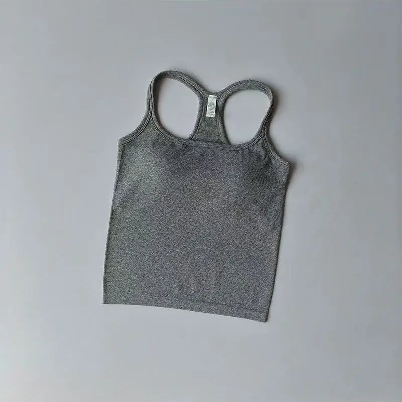 Women's Yoga Wear Sports Bra Shockproof Push-Up Fitness Clothing with Padded Chest Running Outerwear Pilates Tank Top