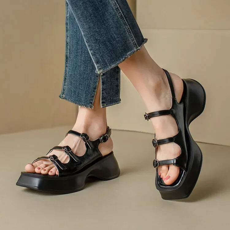 Women's Sandals 2026 Summer New Platform Sandals Fashion Casual Wedge Sandals for Women Open Toe Beach Sandalias Sandalias Mujer