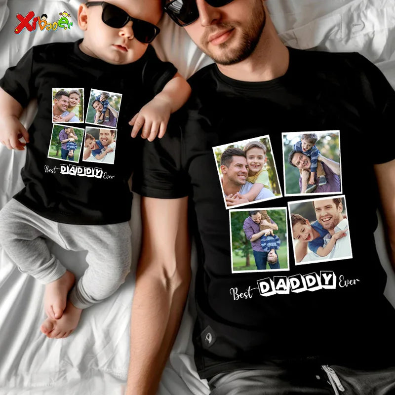 Personalized Father's Day Shirt Custom Photo Shirt Dad T-shirt Personalized Gift Shirts for DADDY T Shirt Baby Bodysuit Gift KID