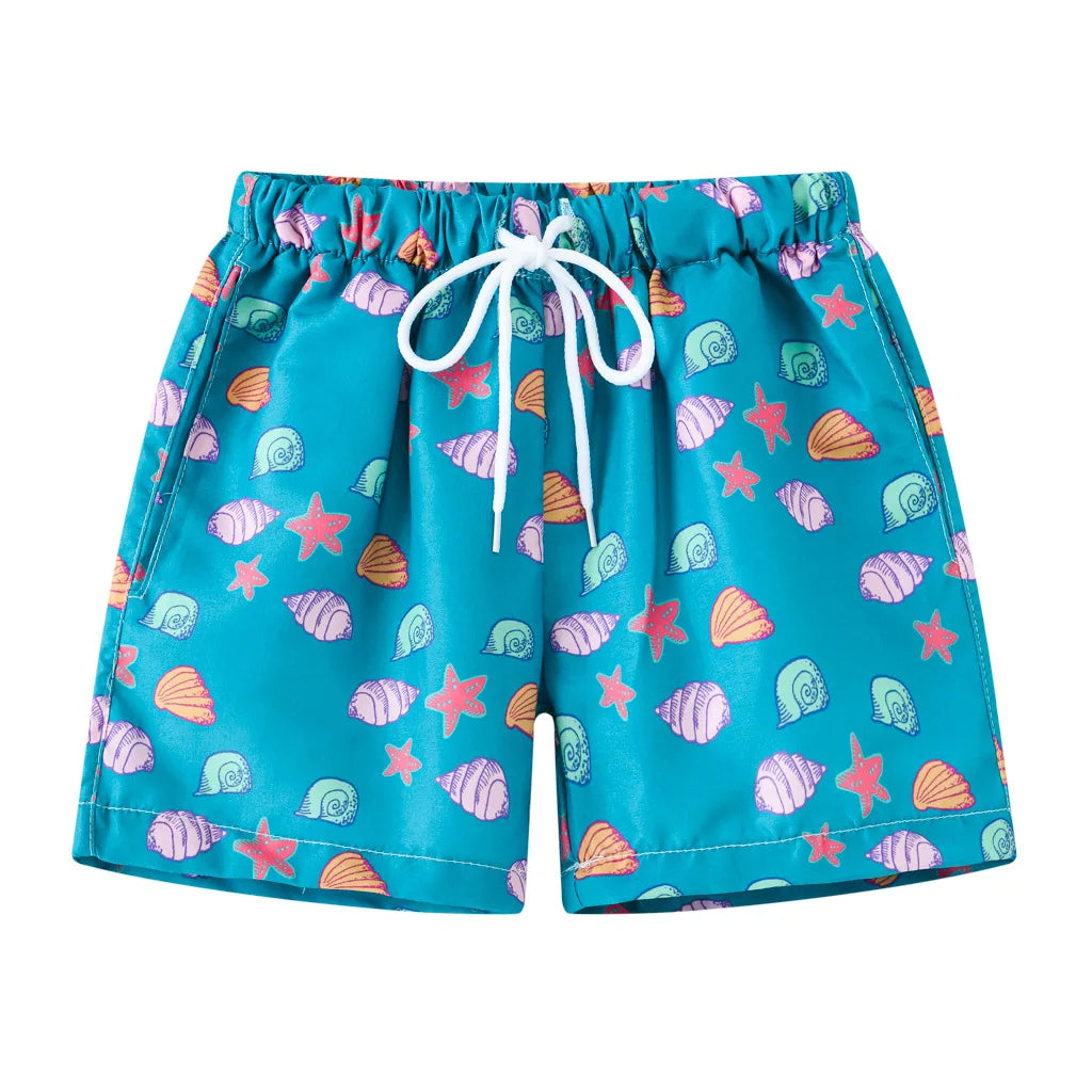 2026 Summer Baby Boys Swimming Trunks For 2-8Years Kids Beach Shorts Cartoon Pattern Swimsuit Shorts Baby Bathing Suit Swimwear