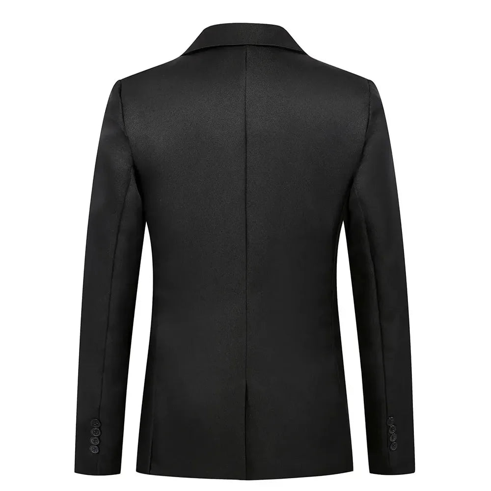 Men's Fashion Light Luxury Casual Business Suit Autumn New Slim Fit  Non-ironing Suit Jacket Solid Color Basic Suit Male Clothes