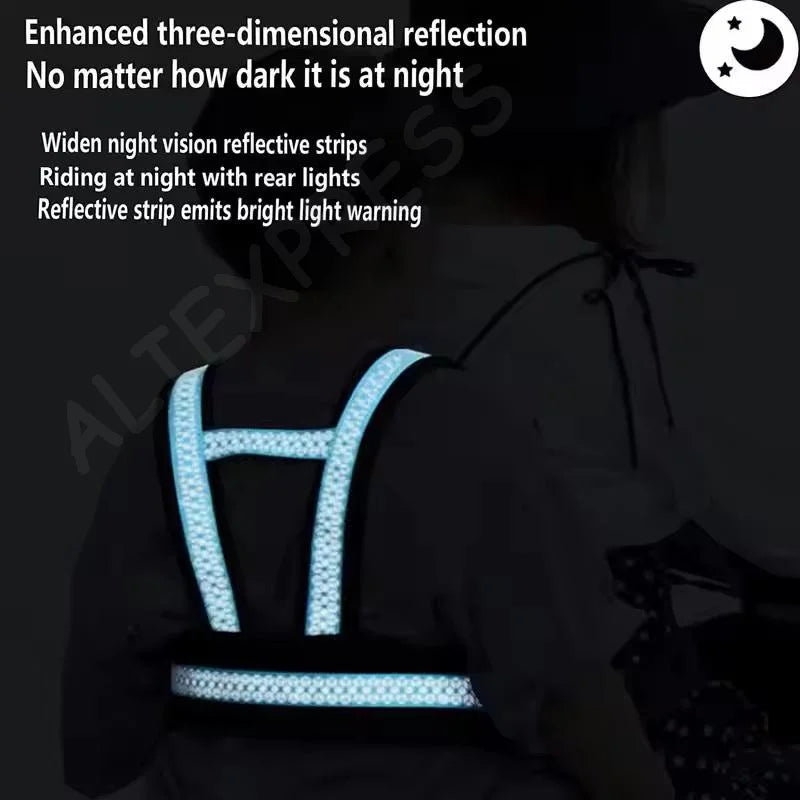 New Motorcycle Safety Belt For Kids Toddlers Breathable Shoulder Straps Seat Harness Adjustable Child Reflective Design