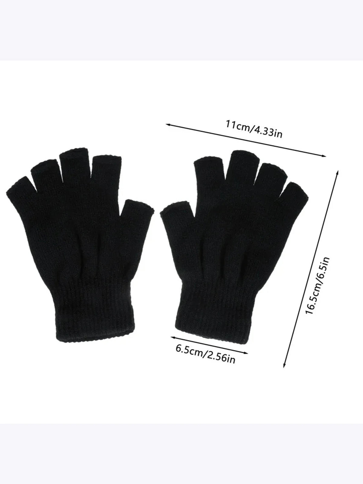 1 pairChildren Magic Knitted Gloves Kids Stretch Half Finger Glove Winter Warm Mittens Solid Fingerless Gloves Girls Soft Wrist