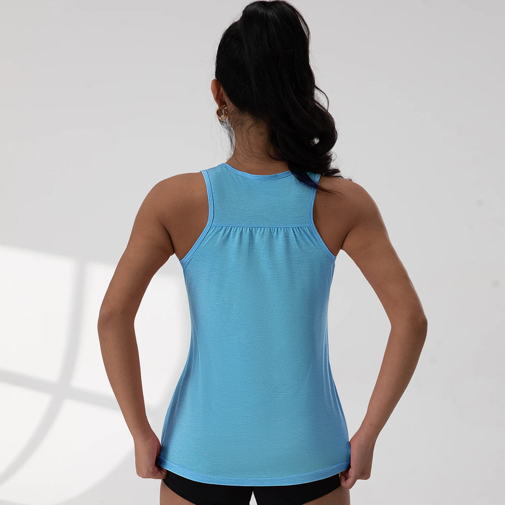 Sports T-shirt women summer breathable sexy beauty back fitness wear running training short sleeveless yoga top