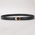 New Women's C-shaped Smooth Buckle Belt With Temperament And Versatile Double-sided Belts For High Quality Gifts For Mothers