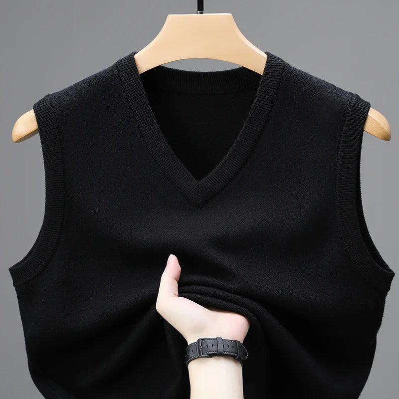 2026 Men's Casual Sweater Vest Warm Comfortable Autumn Winter Fashion Outerwear