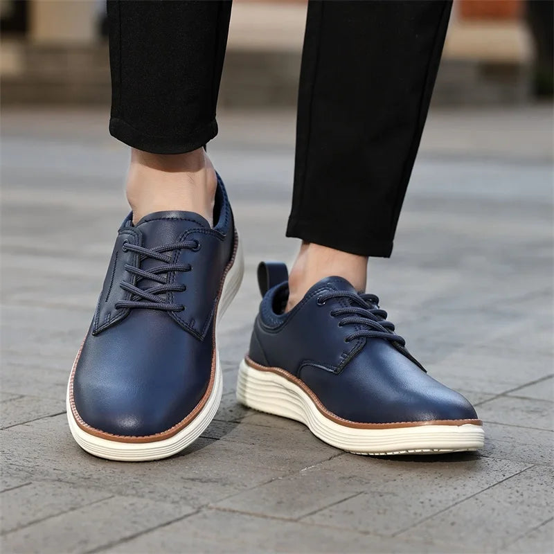 2025 men's boots fashion simple walking shoes trend fashion wide toe casual shoes comfortable sports shoes