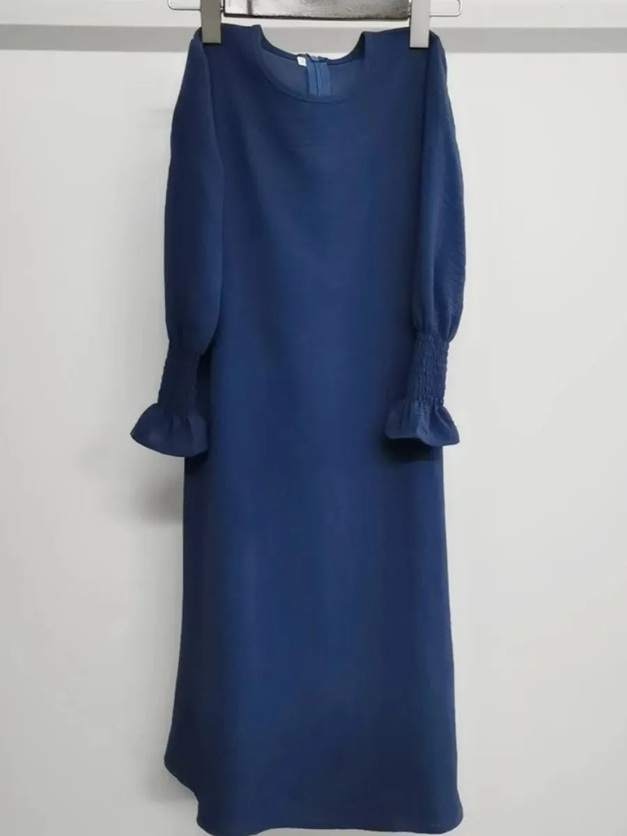 Muslim Kids Girl Dubai Abaya Ruffle Solid Long Dress Modest Ramadan Robe Kaftan Femme Musulmane Islamic Clothing African Dresses
