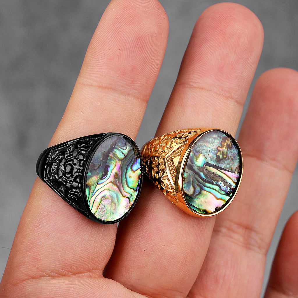 Stainless Steel Men Women Rings Pearl Simple Fashion Luxury Unique Trendy for Male Boyfriend Jewelry Creativity Gift Wholesale