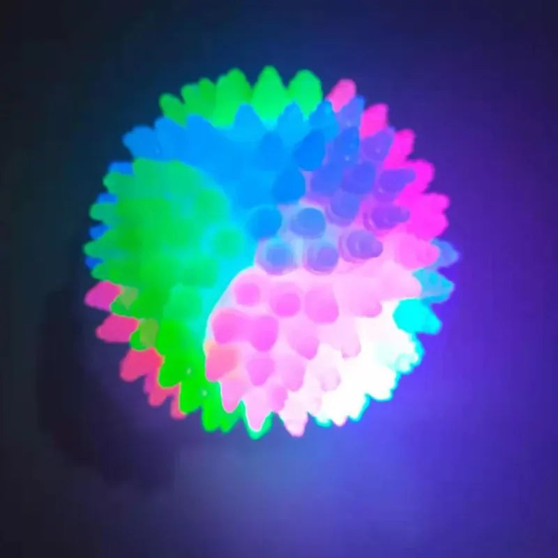 Fun pet toys - Puppy Flash Ball - Dog toys - Spherical shape - TPR multi-color light-up - Elastic ball - Dog training - Throw ba
