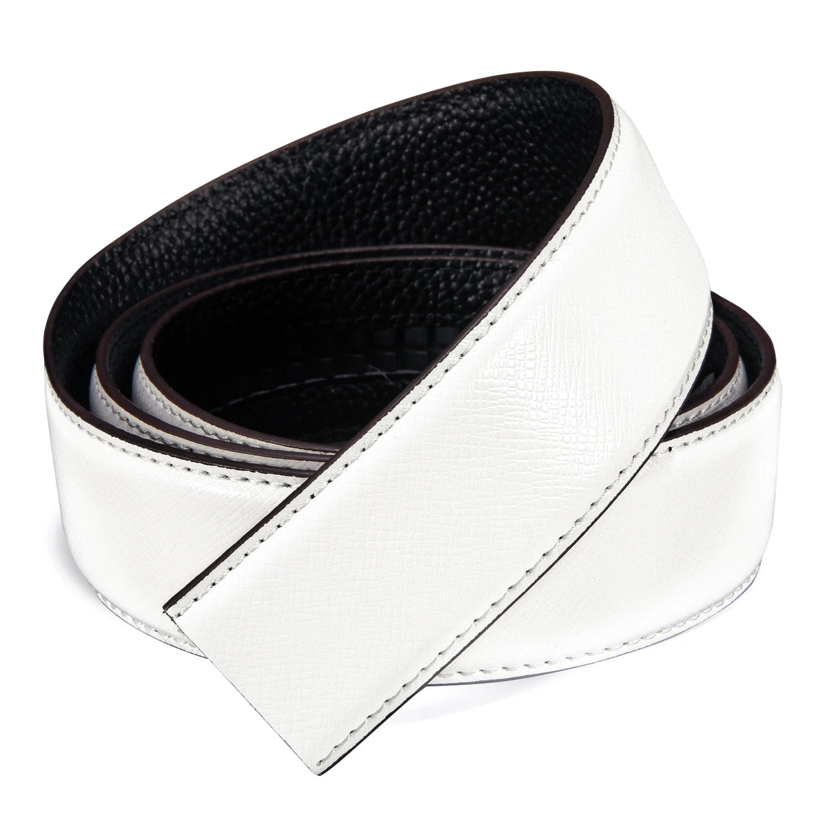 3.5cm wide Luxury Leather Belts for Men Automatic Buckle Blue Men's Belt without Buckle 130CM