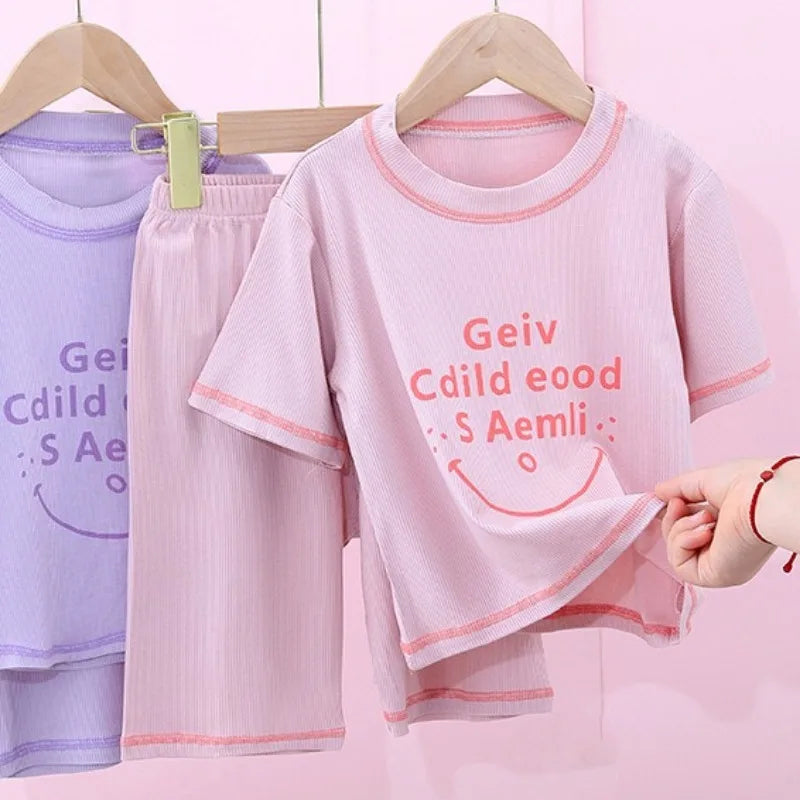Boys Sets Children Pajama Child Summer Boy Pajamas Child House Clothing Elementary Student Pajamas for Kids Loungewear Sleepwear