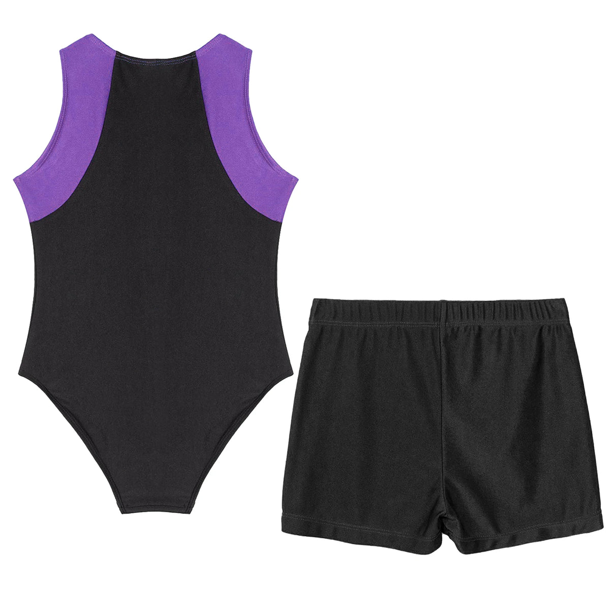 Kids Boys Sports Dance Outfits Gymnastics Leotards with Shorts Fitness Suit Stretchy Bodysuit Sportswear Gym Training Sport Sets