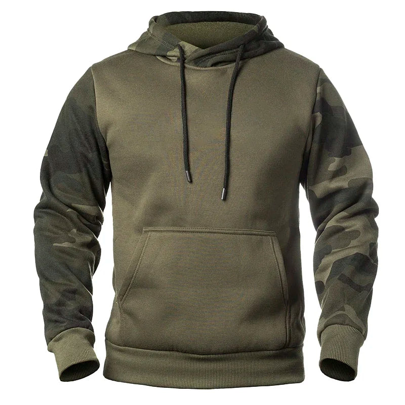 Punk Clothes Fashion Army Green Men Military Camouflage Hoodies Hooded Sweatshirts Male Camo Hoody Hip Hop Streetwear Brand Top