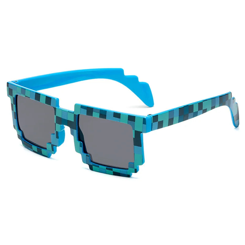 Kids and Adults Sunglasses Cosplay Action Game Peripheral Toy Square Glasses Pixel Mosaic Sunglasses Thug Life Sunglasses Gifts