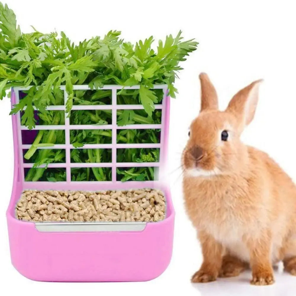Food Container Pet Feeding Rack for Grass Guinea Pig Hamster Feeder Small Animal Supplies Rabbit Hay Feeder Rabbit Feeding Bowl