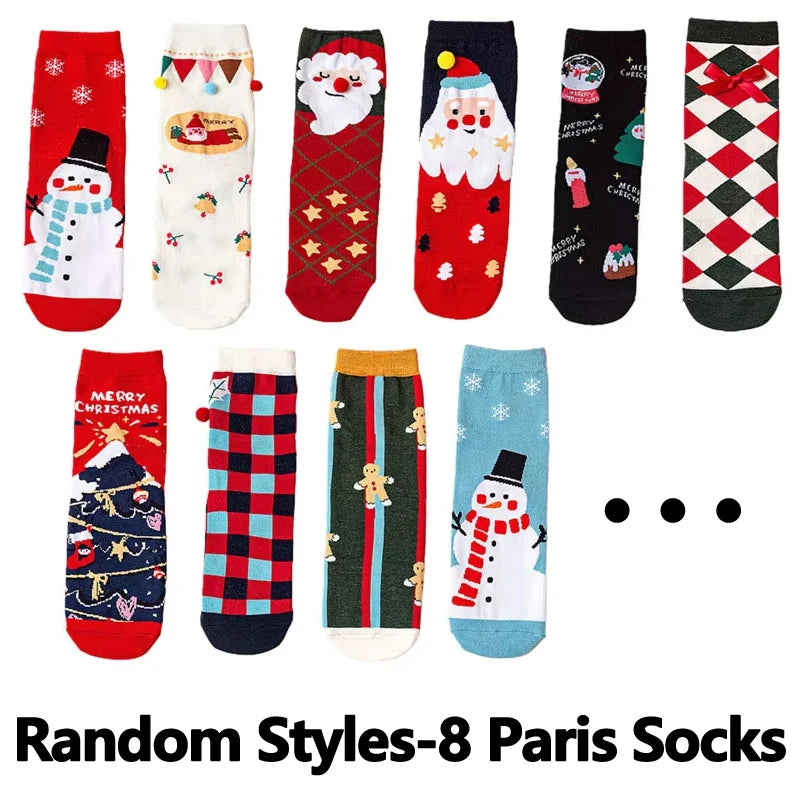 4 Pairs/Lot Children Girls Socks Christmas Socks For Kids Cotton 3-14 Years Comfortable Toddler Leg Warmers Boys Long Socks