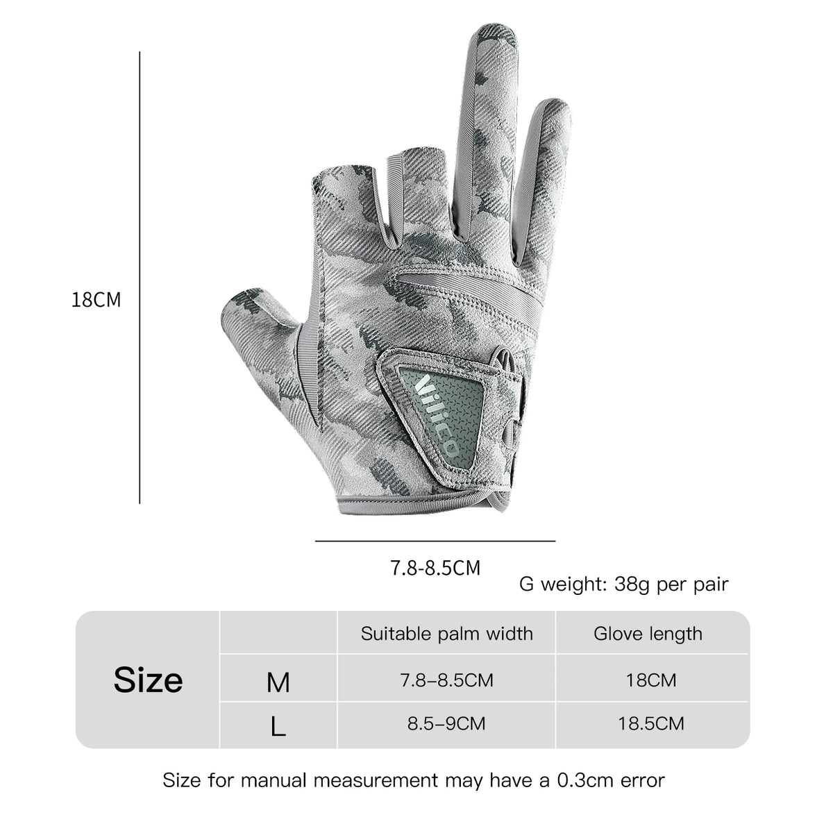 Fishing Gloves for Men Summer Fishing Road Sub Sunscreen and Anti Slip Ice Silk Breathable Thin Three Finger Cut Gloves