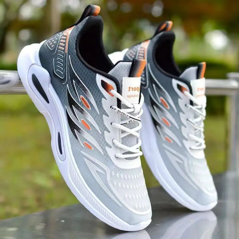 Men's sports running shoes breathable anti slip casual sneaker outdoor walking shoes for male students and men