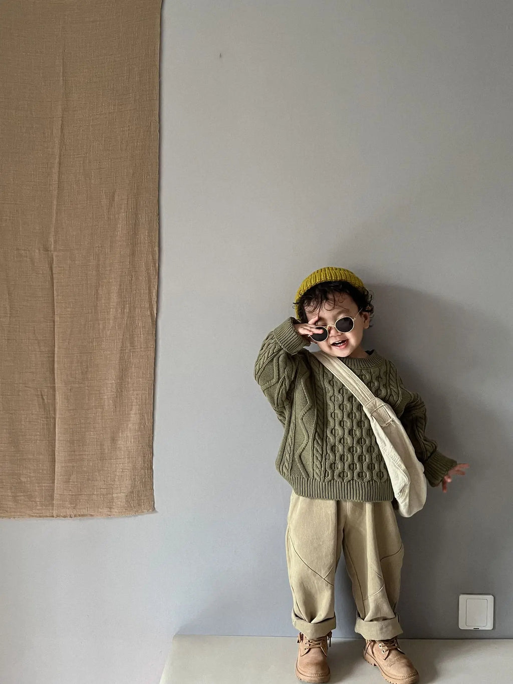 Kids Sweater 2026 Fall/Winter New Boys And Girls Cute Cartoon Crew Neck Pullover Fall And Winter Knitted Warm Top