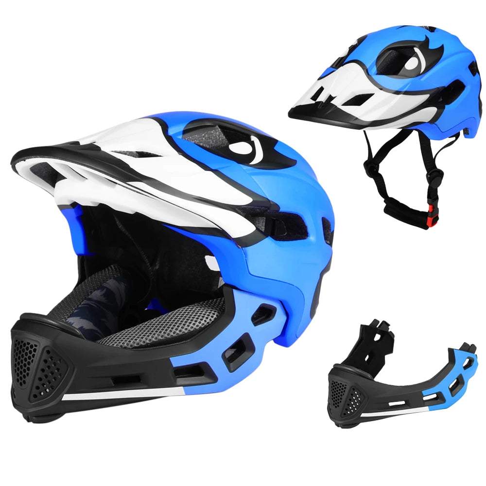 Lixada Kids Detachable Full Face Bike helmet Children's Sports Child Cycling mtb Motorcycle Skateboarding Roller Skating Helmet
