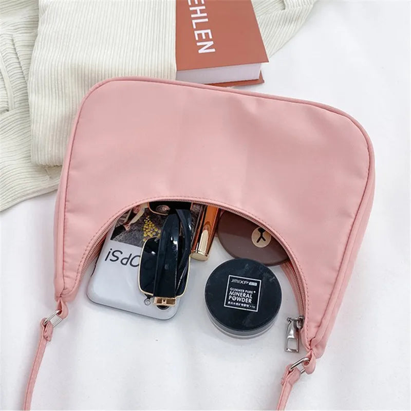 Fashionable Shoulder Underarm Bag Light Small Solid Color Satchel Stylish Women Tote Bag, Suitable for Daily Work Outdoor Party