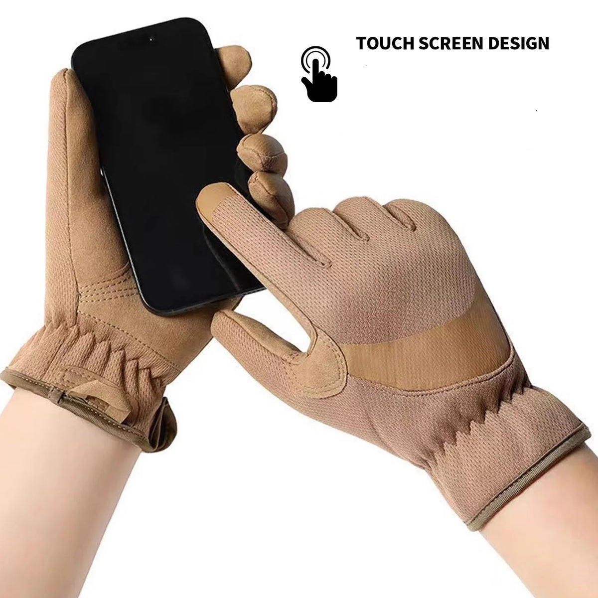 Men's Full Finger Touchscreen Gloves Durable For Cycling Camping Hunting Outdoor Adventures,Flexible and Comfortable