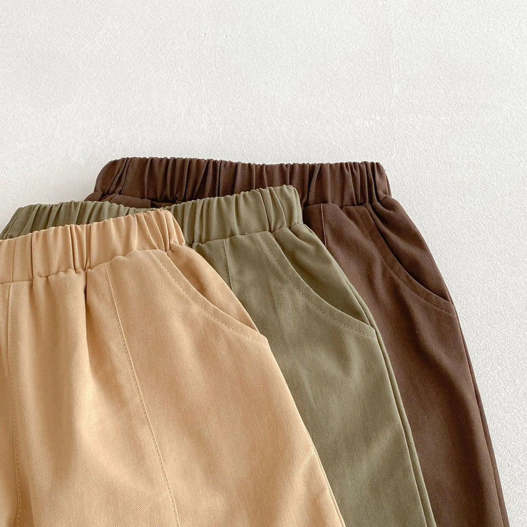 1-7 Y Kids Pants Autumn New Boys Trousers Full Length Girls Casual Pants Loose Style Children Clothes