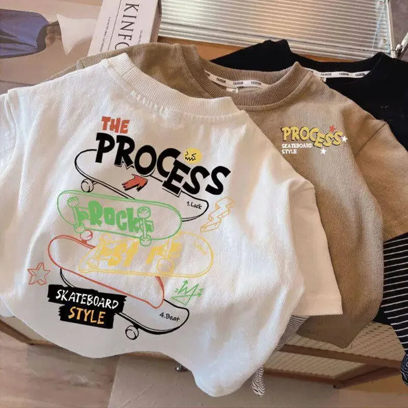 Kids T-shirts 2026 Spring Autumn Children Tees Long Sleeve Tops for Boys Cartoon Toddler Blouse Baby Clothes 1-6T
