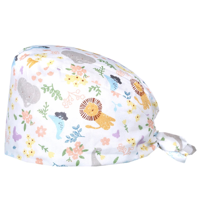 Women's Working Hats Cotton Adjustable Medical Nurse Caps Beauty Salon SPA Doctor Scrub Hat M909