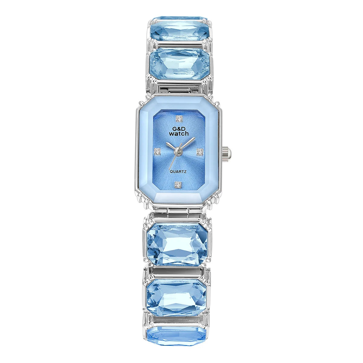 Small Golden Square Dial Quartz Watch for Women Bracelet Watch Luxury Diamond Fashion Women's Watch Relojes Para Damas