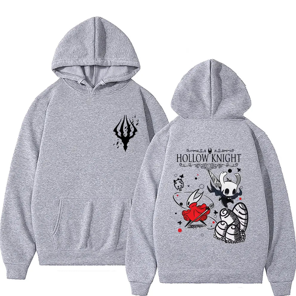 Hollow Knight Double Sided Graphic Hoodie Men Women Game Lover Pullover Hoodies Men's Fashion Cartoon Oversized Hooded Tracksuit