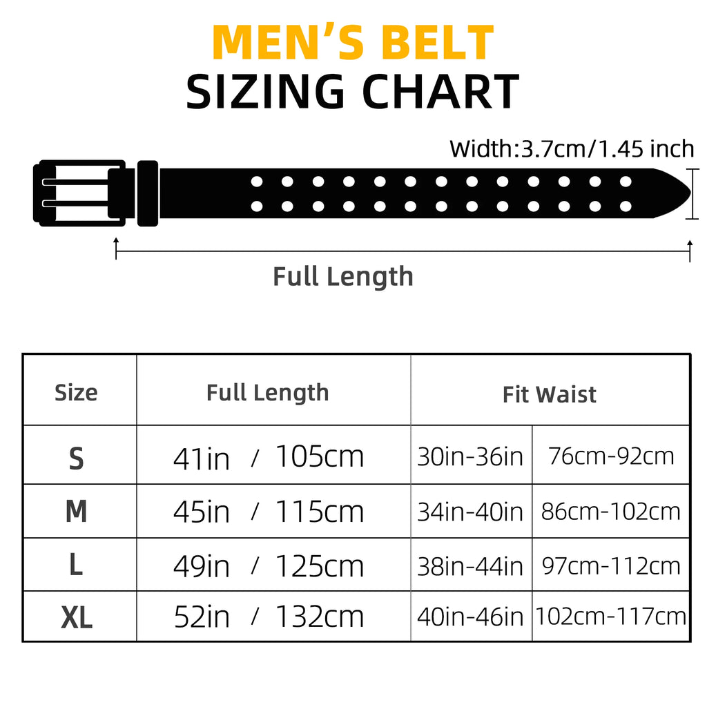 Men Classic Double Prong Belt Fashion Casual Heavy Duty Work Faux Leather Belts For Jeans Pants