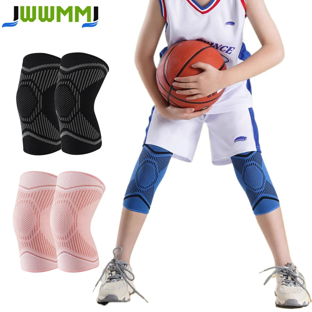 Kids Knee Brace Support, Knee Pads, Youth Knee Compression Sleeve for Running Tennis Basketball Volleyball Gymnastics Sports
