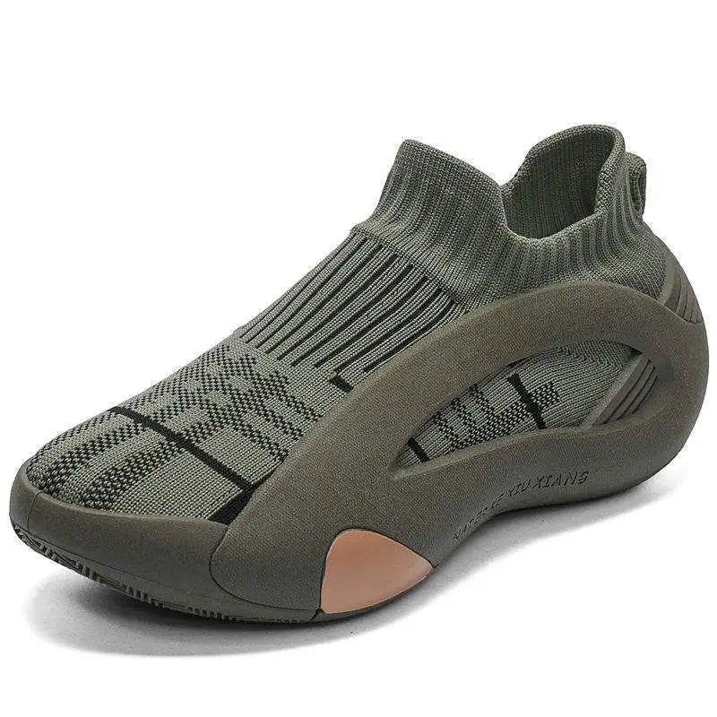 Men's Trendy Versatile Outdoor Sports Shoes Breathable Mesh Surface Casual Socks Non-Slip Comfortable Footwear for Active Living