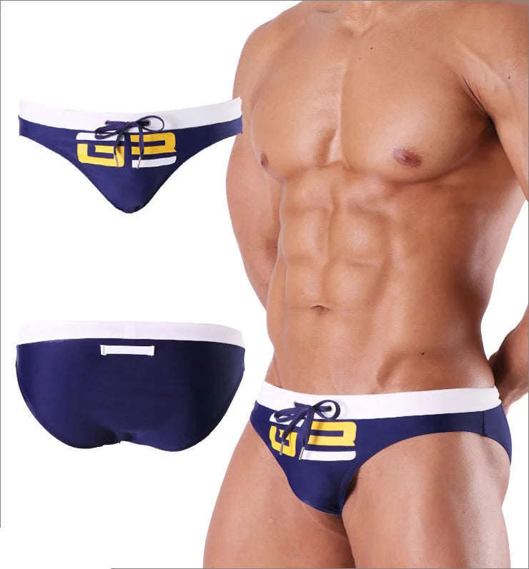 Men's Swimwear Swim Briefs, Men's Swimming Trunks, Bathing Shorts, Beach Shorts, Low Waist, Sexy Gay Wear