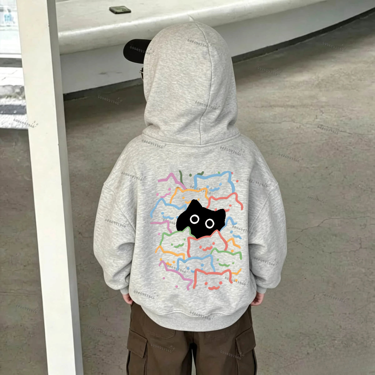Spring, Autumn and Winter Children'sComfortable Hooded Sweatshirt-Boys' and Girls' Casual FestivalCartoon Print Pullover Sweater