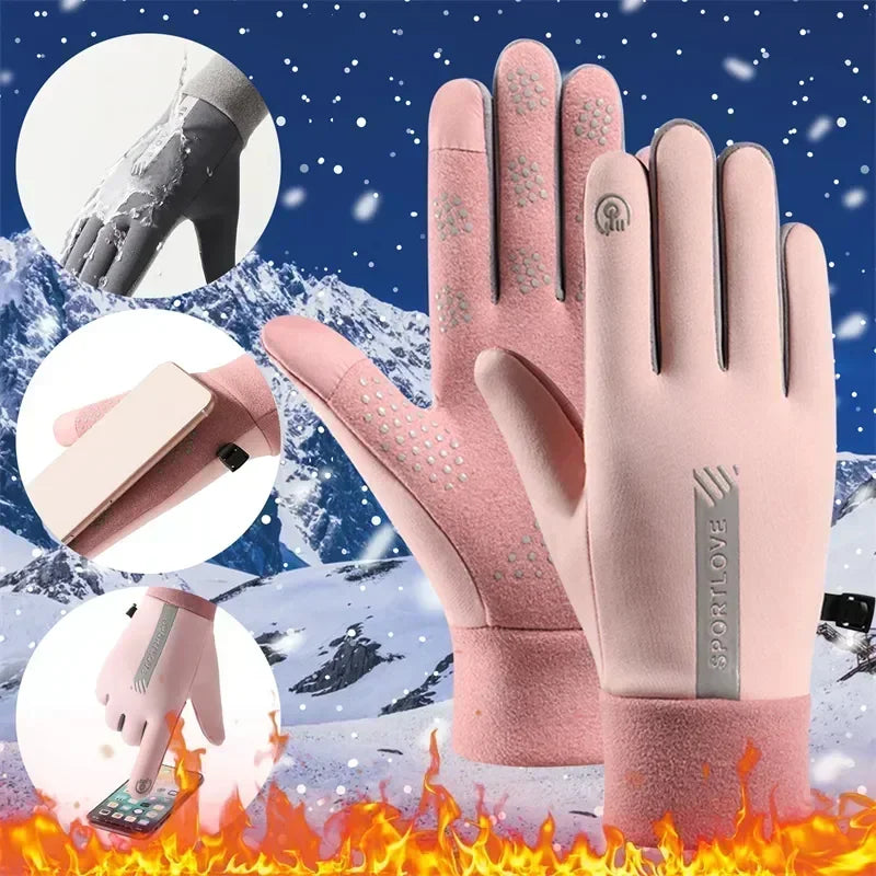 Winter Waterproof Men's Gloves Touchscreen Windproof Sports Fishing Driving Motorcycle Ski Non-slip Warm Cycling Women Gloves