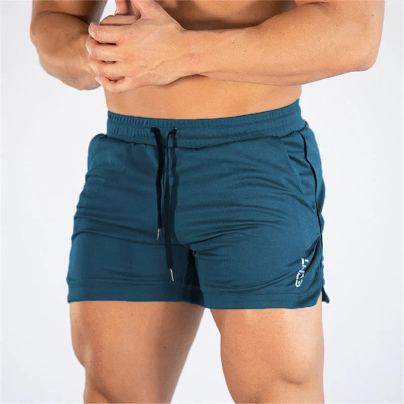 2025 NEW Fitness Sports Shorts Man Summer Gyms Workout Male Breathable Mesh Shorts Quick Dry Beach Short Pants Men Sportswear