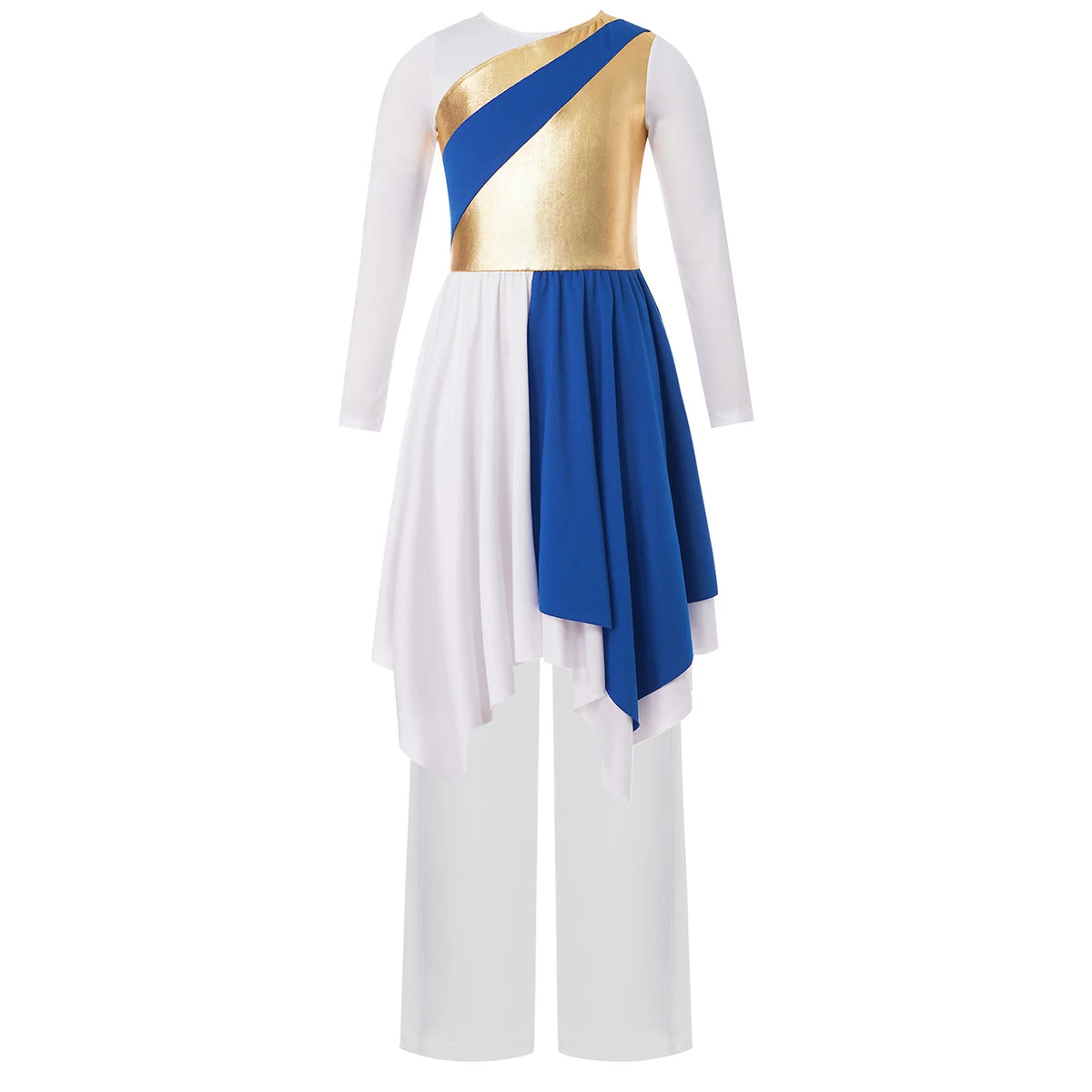 Kids Girls Liturgical Praise Dress Lyrical Dance Performance Costumes Children Church Choir Worship Ballroom Dancing Dancewear